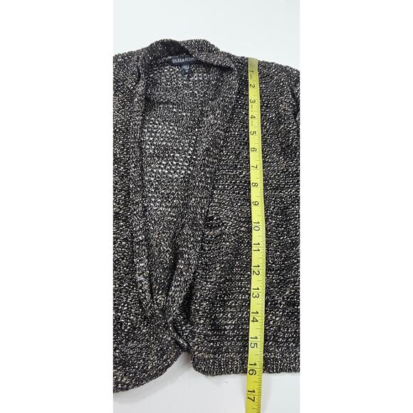 Eileen fisher sz M linen metallic blend black whimsigoth classy layering sweater - Picture 7 of 7